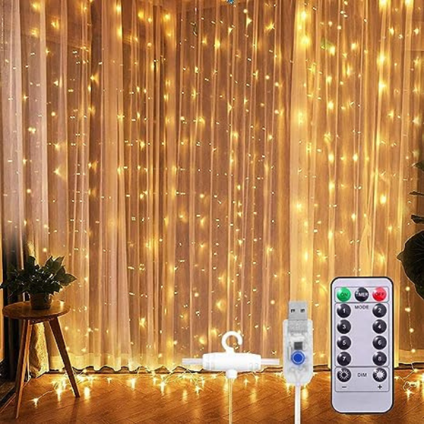 Brilho Encantado - Cortina de LED com Controle Remoto para Decoração